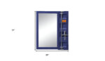 32" Blue Metal Framed Dresser Mirror - Image 5