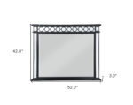 42" Gunmetal Wood Framed Mounted Dresser Mirror - Image 5