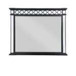 42" Gunmetal Wood Framed Mounted Dresser Mirror - Image 3