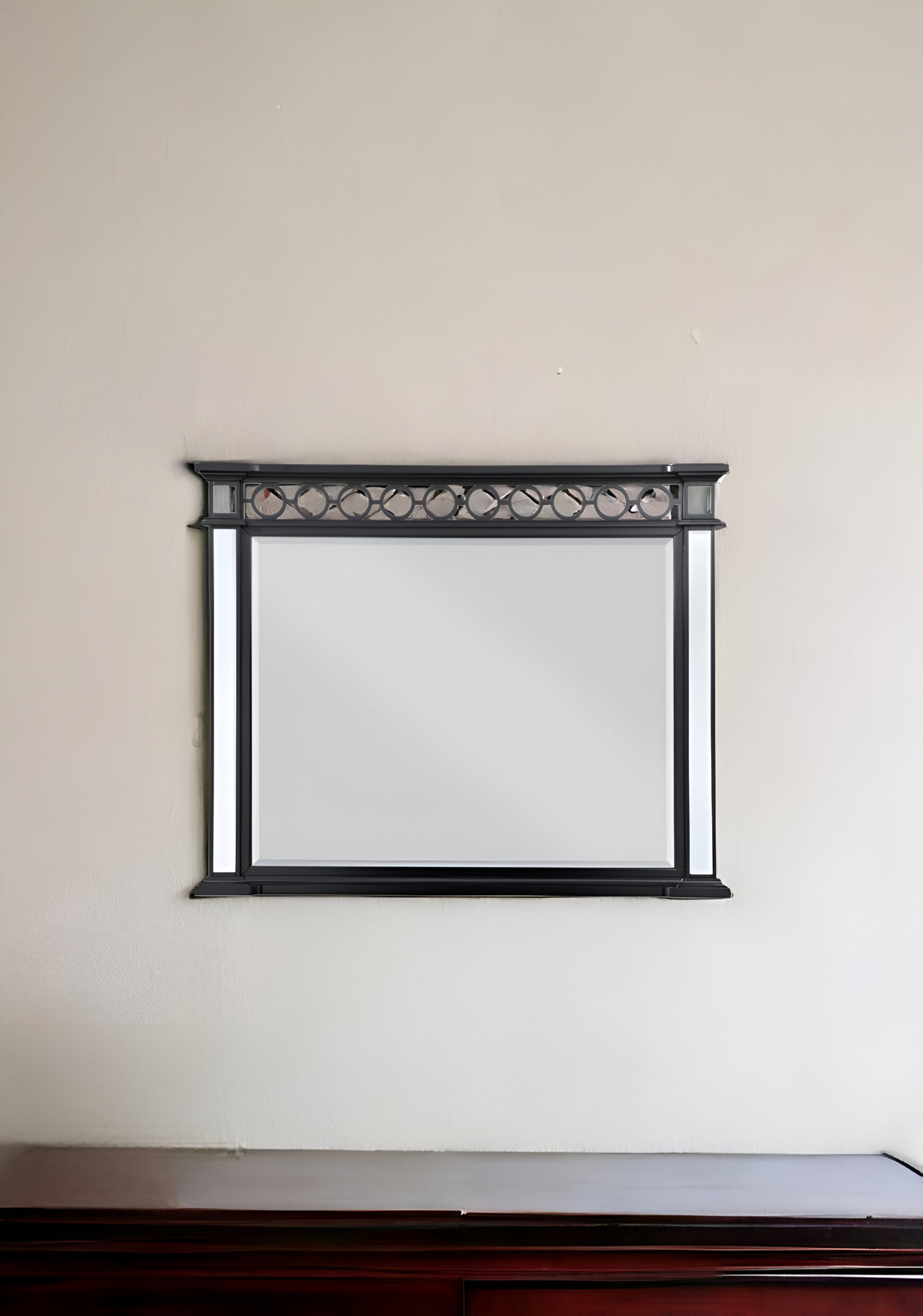 486511_9_ZPqkO0MX-3.jpg 42" Gunmetal Wood Framed Mounted Dresser Mirror - Image 1