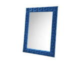 74" Blue Square Wood Framed Mounted Accent Mirror - Image 4