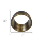 21" Brass Round Metal Framed Accent Mirror - Image 7