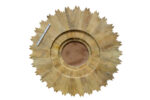 44" Antiqued Gold Sunburst Wood and Metal Framed Accent Mirror - Image 4