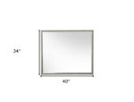 34" Gray Faux Concrete Framed Accent Mirror - Image 5
