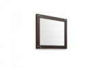 33" Brown and Gold Wood Framed Accent Mirror - Image 4