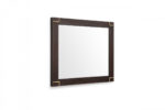 33" Brown and Gold Wood Framed Accent Mirror - Image 3