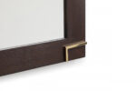 33" Brown and Gold Wood Framed Accent Mirror - Image 6