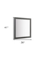 36" Gray Wood Framed Accent Mirror - Image 6