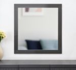 36" Gray Wood Framed Accent Mirror