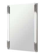 43" White Steel Framed Accent Mirror - Image 2