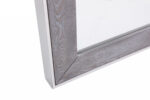 40" Gray and Silver Wood and Metal Framed Accent Mirror - Image 4