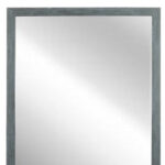 40" Dark Gray Solid Wood Framed Accent Mirror - Image 4