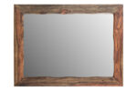 44" Dark Brown Solid Wood Framed Accent Mirror - Image 2