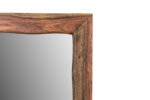 44" Dark Brown Solid Wood Framed Accent Mirror - Image 4