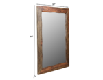 44" Dark Brown Solid Wood Framed Accent Mirror - Image 6