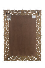 35" Gray Floral Carved Solid Wood Framed Accent Mirror - Image 3