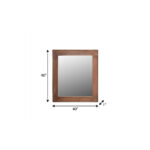 46" Brown Dresser Solid Wood Mirror - Image 5