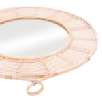 37" Natural Round Framed Accent Mirror - Image 8
