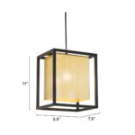 Gold and Black Geometric Metal Ceiling Light - Image 11