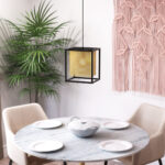 Gold and Black Geometric Metal Ceiling Light - Image 9