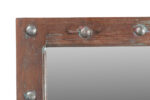 60" Wood Brown Rustic Solid Wood Window Pane Framed Accent Mirror - Image 3
