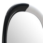31" Black And White Steel Oval Geometric Framed Accent Mirror - Image 6