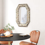 35" Bronze Octagonal Steel Framed Accent Mirror - Image 8