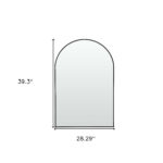 39" Black Arch Metal Framed Bathroom Vanity Mirror - Image 9