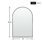 39" Black Arch Metal Framed Bathroom Vanity Mirror - Image 10