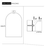 39" Black Arch Metal Framed Bathroom Vanity Mirror - Image 11