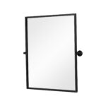 31" Black Metal Tilting Framed Accent Mirror - Image 3