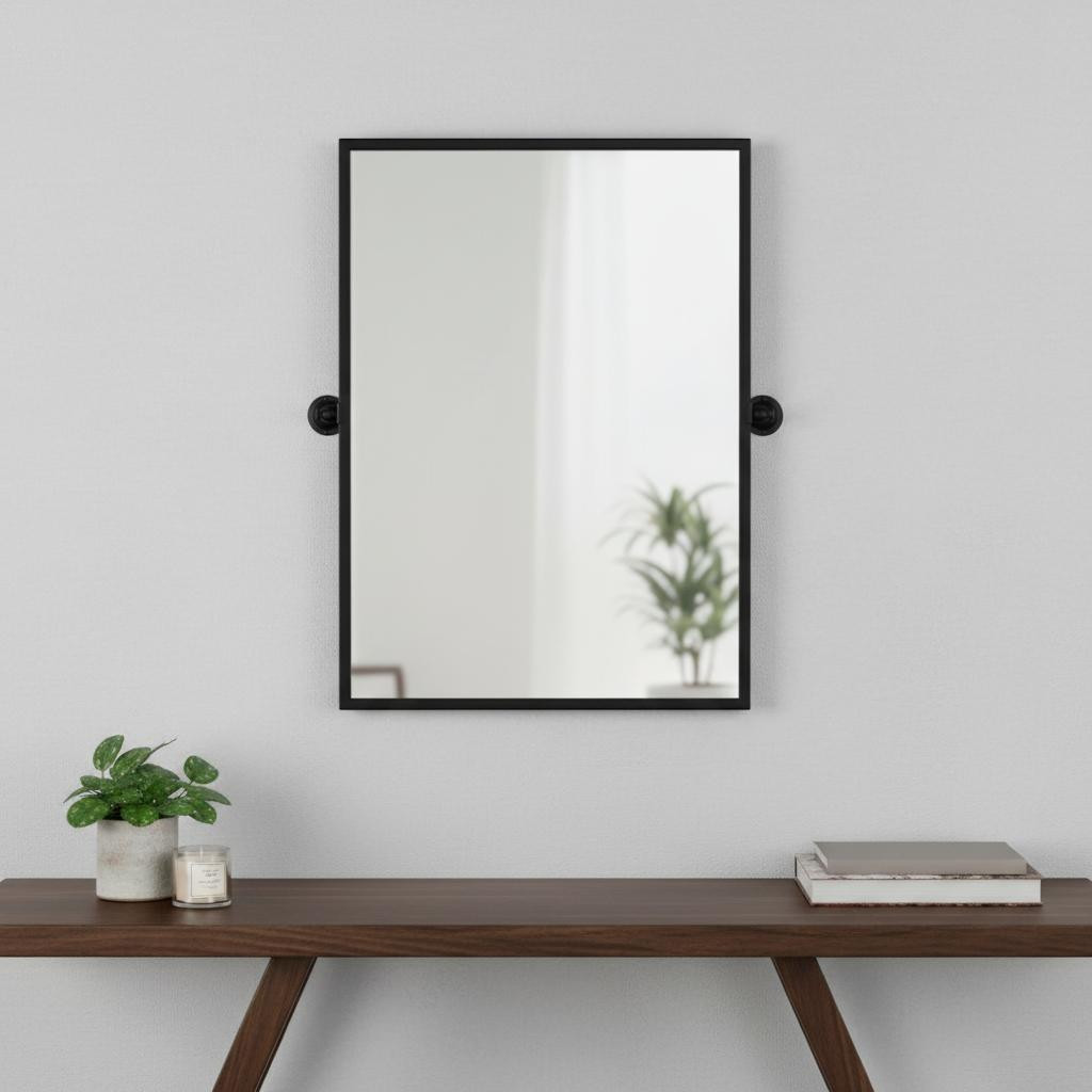 564452_6_vauDyT7R.jpg 31" Black Metal Tilting Framed Accent Mirror - Image 1