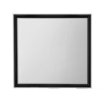 39" Black And Gray Wood Dresser Mount Framed Mirror - Image 2