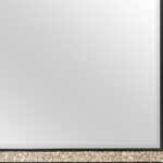 36" Black And Gold Faux Crystal And Wood Dresser Mount Framed Mirror - Image 9