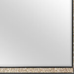 36" Black And Gold Faux Crystal And Wood Dresser Mount Framed Mirror - Image 6