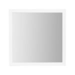 40" White Wood Square Dresser Mount Framed Mirror - Image 2