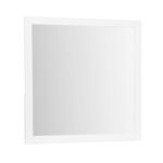 40" White Wood Square Dresser Mount Framed Mirror - Image 3