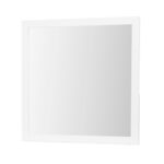 40" White Wood Square Dresser Mount Framed Mirror - Image 4