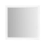 40" White Wood Square Dresser Mount Framed Mirror - Image 5