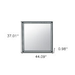 37" Black Faux Crystal And Wood Dresser Mount Framed Mirror - Image 8