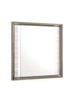 38" White And Silver Wood Lighted Dresser Mount Framed Mirror - Image 3