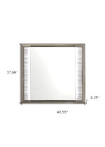 38" White And Silver Wood Lighted Dresser Mount Framed Mirror - Image 8