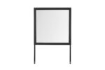 40" Gray Square Wood Framed Accent Mirror - Image 4
