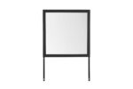 40" Gray Square Wood Framed Accent Mirror - Image 5
