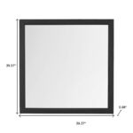 40" Gray Square Wood Framed Accent Mirror - Image 8