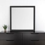 40" Gray Square Wood Framed Accent Mirror - Image 2