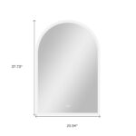 38" Clear Arch Unframed LED Lighted Bathroom Vanity Mirror - Image 8