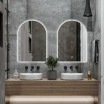 38" Clear Arch Unframed LED Lighted Bathroom Vanity Mirror - Image 7