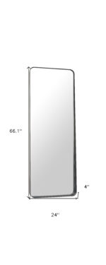 66" Black Steel Framed Full Length Mirror - Image 9
