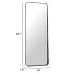 66" Black Steel Framed Full Length Mirror - Image 8